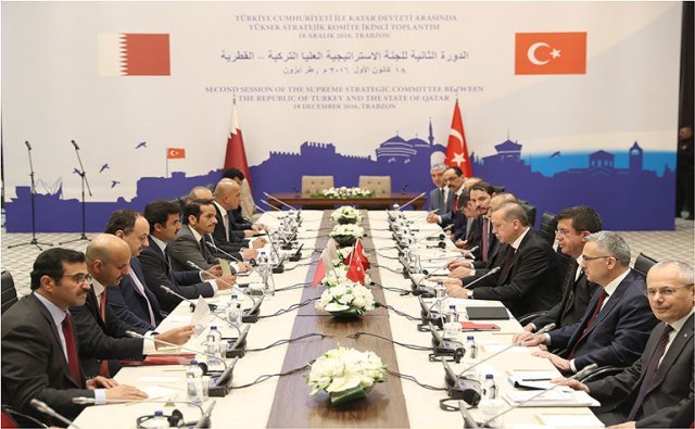 Emir of Qatar and Turkish President CoChair High Level Strategic Committee Meeting