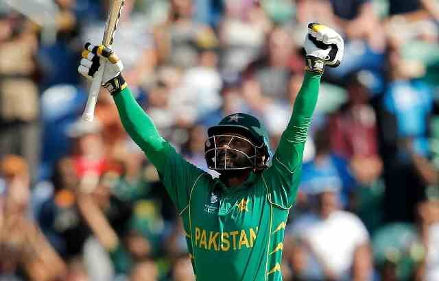 Hafeez celebrates after winning the match Pic Reuters