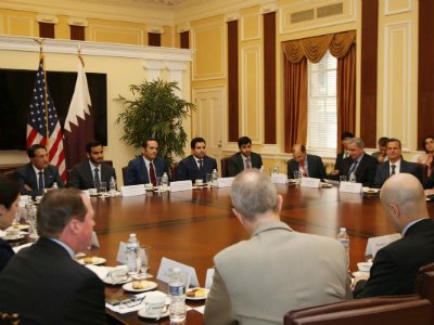 Qatar Foreign Minister Addresses US Chamber of Commerce