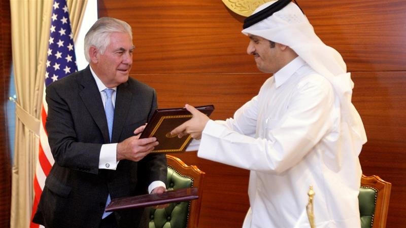 Rex Tillerson and Sheikh Mohmmed bin Abdulrahman AlThanis Exchanges agreement copies