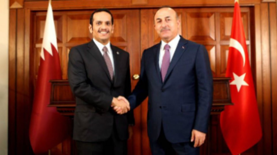 Sheikh Mohammed bin Abdulrahman AlThani meets Mevlut Cavusoglu