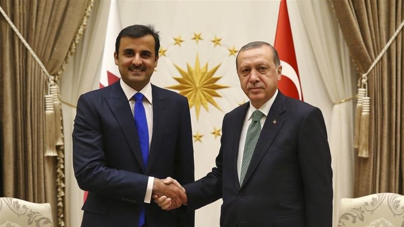 Erdogan and Sheikh Tamim bin Hamad AlThani