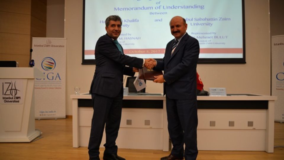 HBKU Qatar and IZU Sign MOU 08 Oct 2017