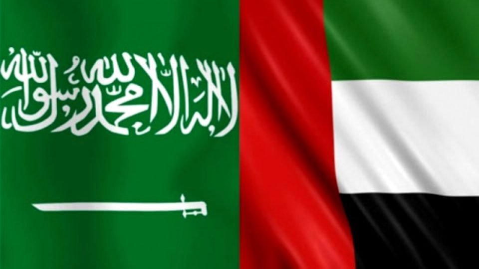 Flags of Saudi Arabia and UAE