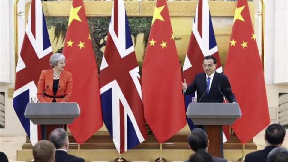 Chinese Premier Li Keqiang and British Prime Minister Theresa May press in Beijing Jan. 31, 2018 Pic Xinhua