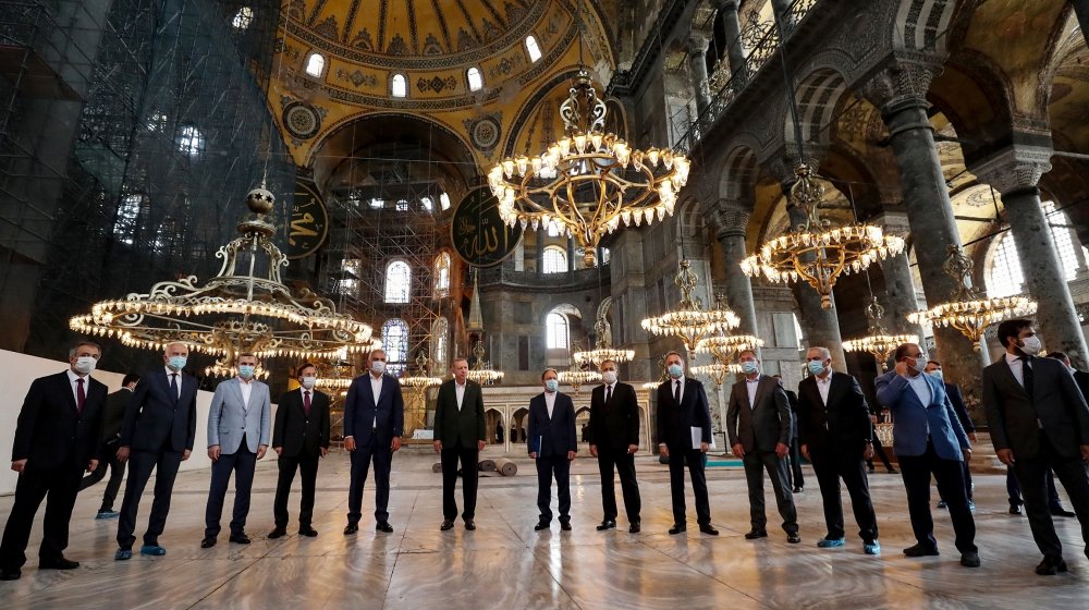 Turkey’s Erdogan Visits Hagia Sophia After Re-conversion to Masjid