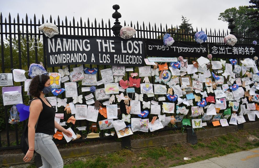 Pic AFP-Getty Newyork City Memorial Covid-19 Victims memorial May 2020 Pic Independent