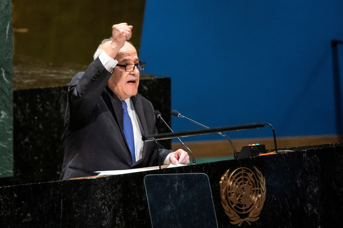UN General Assembly Overwhelmingly Approved Palestine Membership Bid; 143 in Favor, 9 Against, and 25 Abstentions
